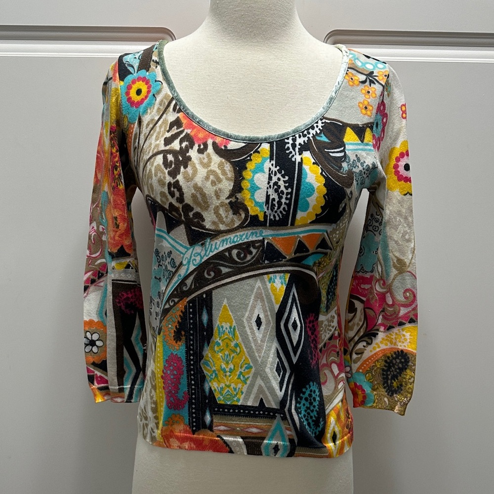 Blumarine Multicolor Patterned Blouse